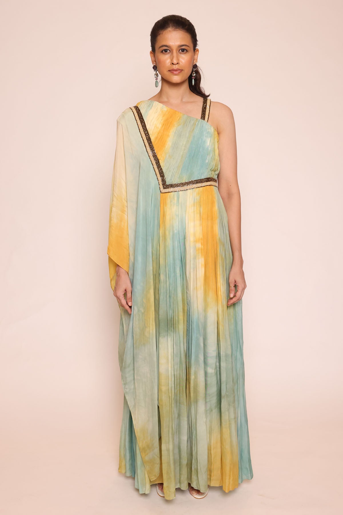 Ombre One Shoulder Jumpsuit at ScrollnShops